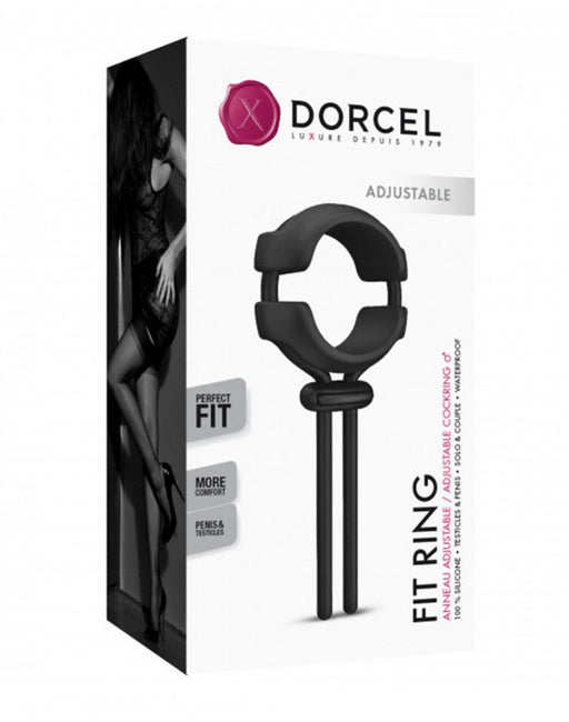 Dorcel - Fit Ring - Verstelbare Siliconen Cockring - Zwart-Erotiekvoordeel.nl