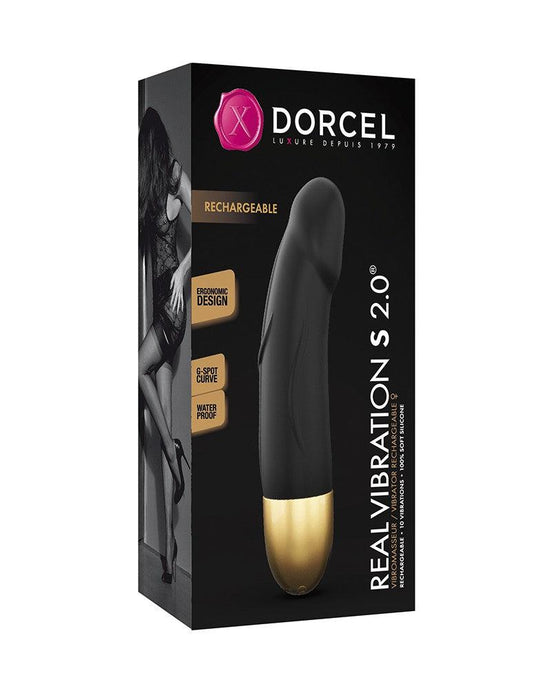 Dorcel - Real Vibration S 2.0 - Oplaadbare Realistische Mini Vibrator - Zwart-Erotiekvoordeel.nl