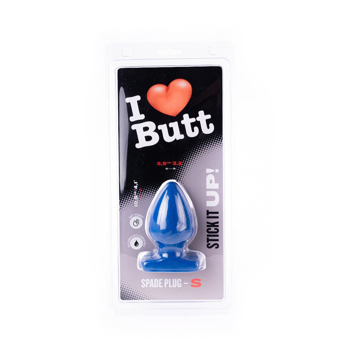 I ♥ Butt - Bolvormige Buttplug - S - Blauw