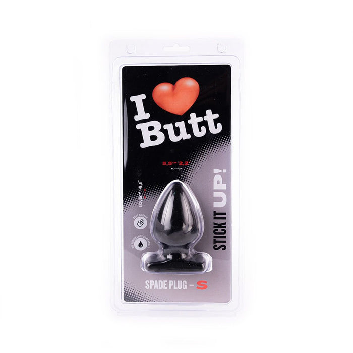 I ♥ Butt - Bolvormige Buttplug - S - Zwart