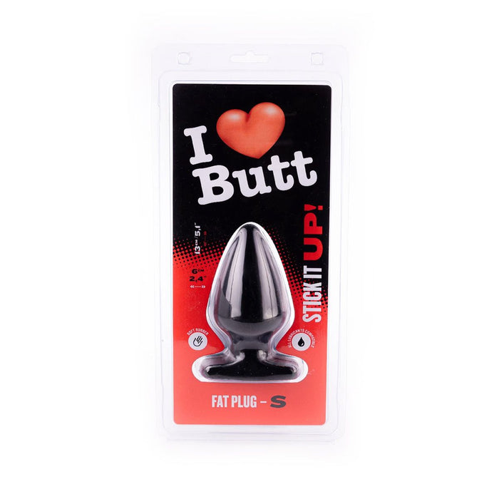 I ♥ Butt - Dikke Buttplug - S - Zwart