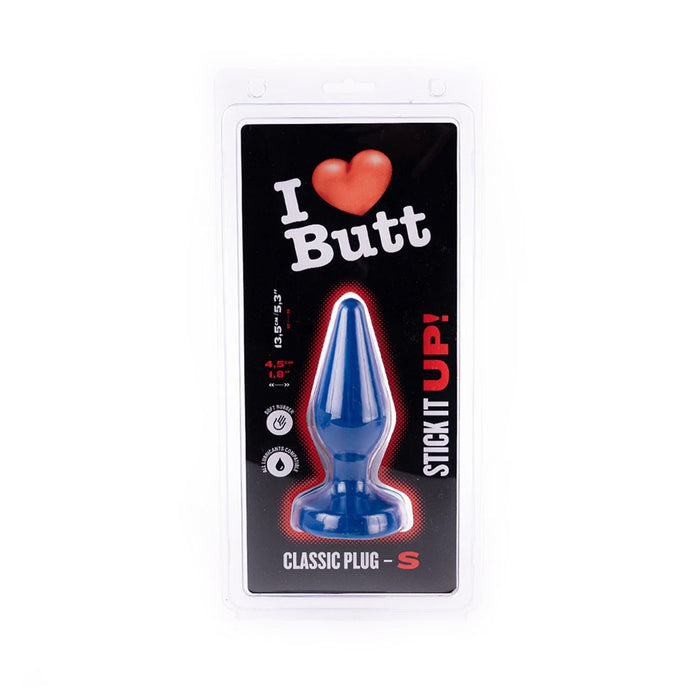 I ♥ Butt - Klassieke Buttplug - S - Blauw