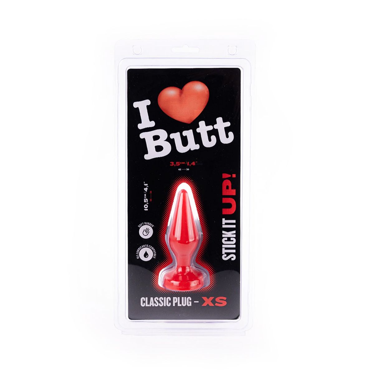 I ♥ Butt - Klassieke Buttplug - XS - Rood-Erotiekvoordeel.nl