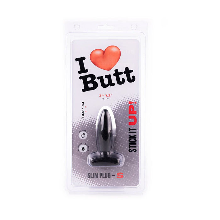 I ♥ Butt - Slanke Buttplug - S - Zwart