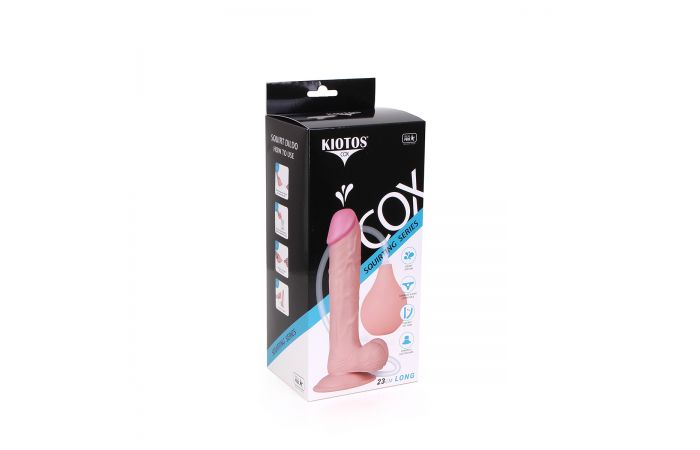 Kiotos Cox - Squirting Dildo 23 x 4.4 cm - Lichte Huidskleur-Erotiekvoordeel.nl