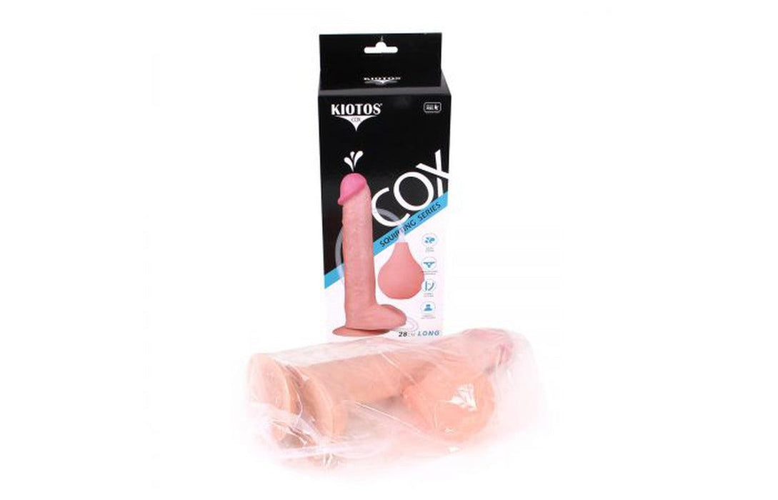 Kiotos Cox - Squirting Dildo 28 x 4.8 cm - Lichte Huidskleur-Erotiekvoordeel.nl