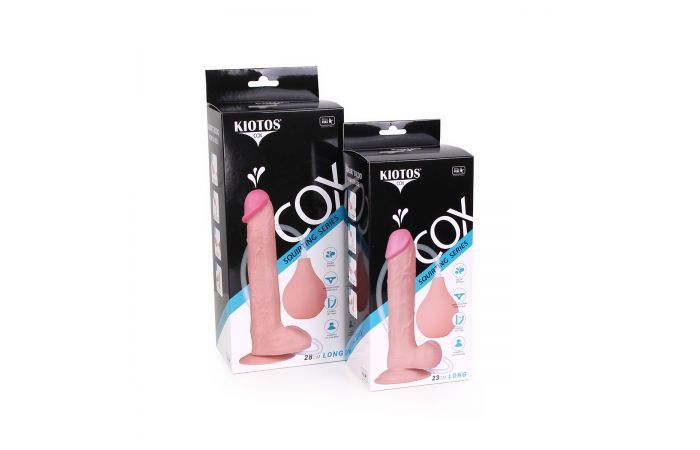 Kiotos Cox - Squirting Dildo 28 x 4.8 cm - Lichte Huidskleur-Laced-up.nl