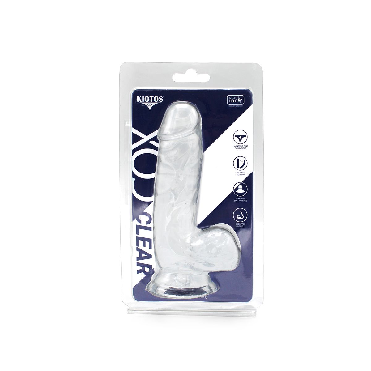 Kiotos Cox Clear - Dildo 02 - Transparante Dildo - Lengte 155 mm - Diameter 35 mm-Erotiekvoordeel.nl