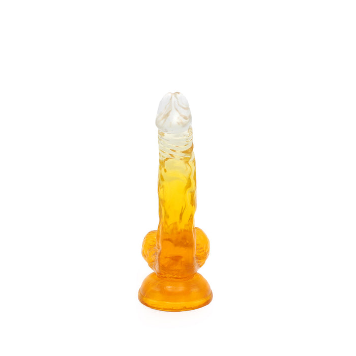 Kiotos Cox Color - Gekleurde Dildo 03 - 17,5 x 3,2 cm - Transparant/Geel-Laced-up.nl