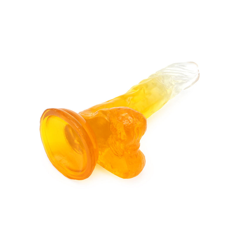 Kiotos Cox Color - Gekleurde Dildo 03 - 17,5 x 3,2 cm - Transparant/Geel-Laced-up.nl
