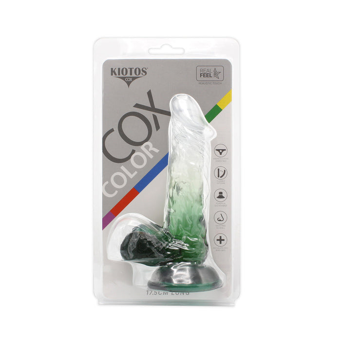 Kiotos Cox Color - Gekleurde Dildo 04 - 22,5 x 4 cm - Transparant/Geel-Laced-up.nl