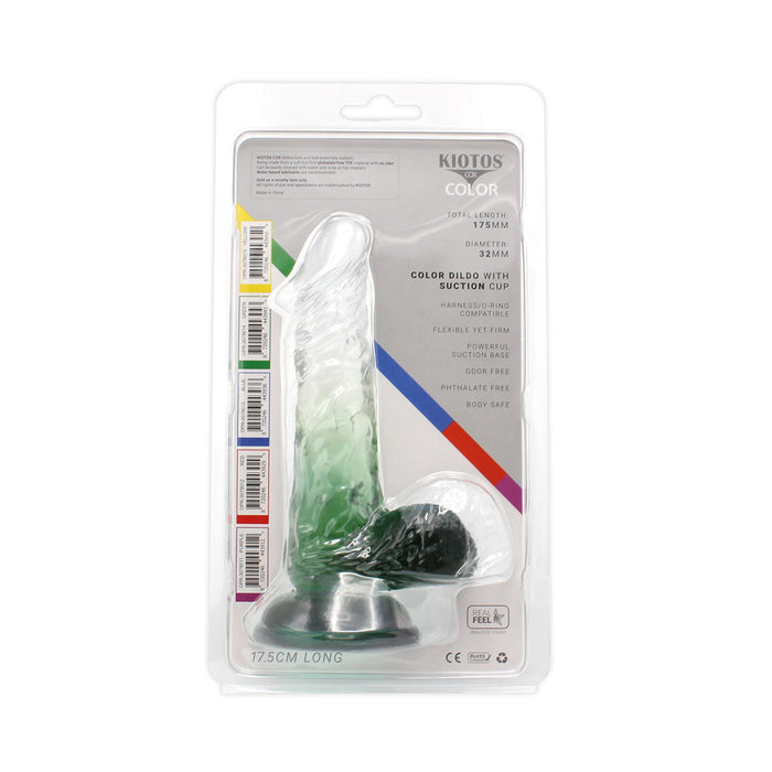 Kiotos Cox Color - Gekleurde Dildo 04 - 22,5 x 4 cm - Transparant/Geel-Laced-up.nl