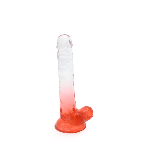 Kiotos Cox Color - Gekleurde Dildo 05 - 20 x 3,2 cm - Transparant/Rood-Laced-up.nl