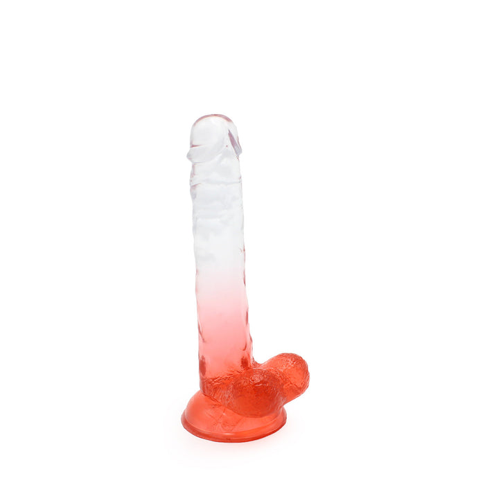 Kiotos Cox Color - Gekleurde Dildo 05 - 20 x 3,2 cm - Transparant/Rood-Laced-up.nl