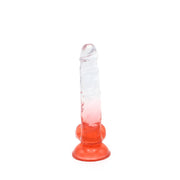 Kiotos Cox Color - Gekleurde Dildo 05 - 20 x 3,2 cm - Transparant/Rood-Laced-up.nl
