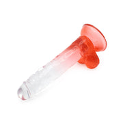 Kiotos Cox Color - Gekleurde Dildo 05 - 20 x 3,2 cm - Transparant/Rood-Laced-up.nl