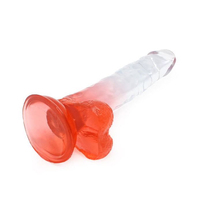 Kiotos Cox Color - Gekleurde Dildo 05 - 20 x 3,2 cm - Transparant/Rood-Laced-up.nl