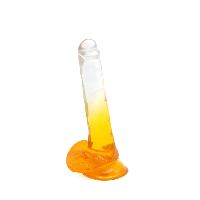Kiotos Cox Color - Gekleurde Dildo 06 - 22,5 x 4,2 cm - Transparant/Geel-Laced-up.nl