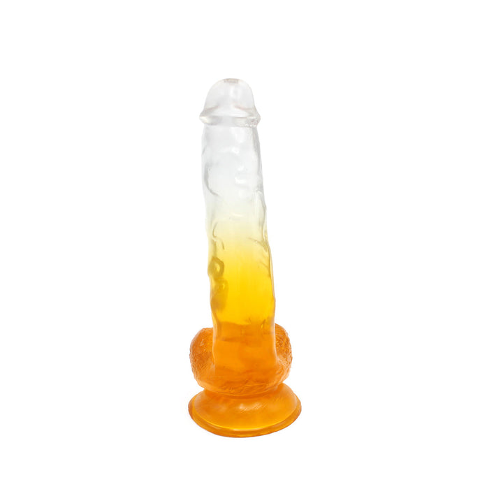 Kiotos Cox Color - Gekleurde Dildo 06 - 22,5 x 4,2 cm - Transparant/Geel-Laced-up.nl