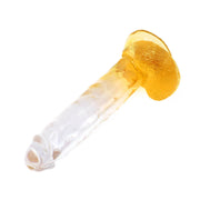 Kiotos Cox Color - Gekleurde Dildo 06 - 22,5 x 4,2 cm - Transparant/Geel-Laced-up.nl