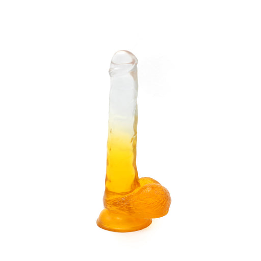 Kiotos Cox Color - Gekleurde Dildo 06 - 22,5 x 4,2 cm - Transparant/Geel-Laced-up.nl