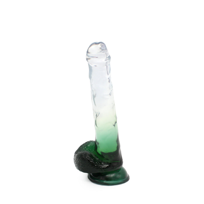 Kiotos Cox Color - Gekleurde Dildo 06 - 22,5 x 4,2 cm - Transparant/Groen-Laced-up.nl