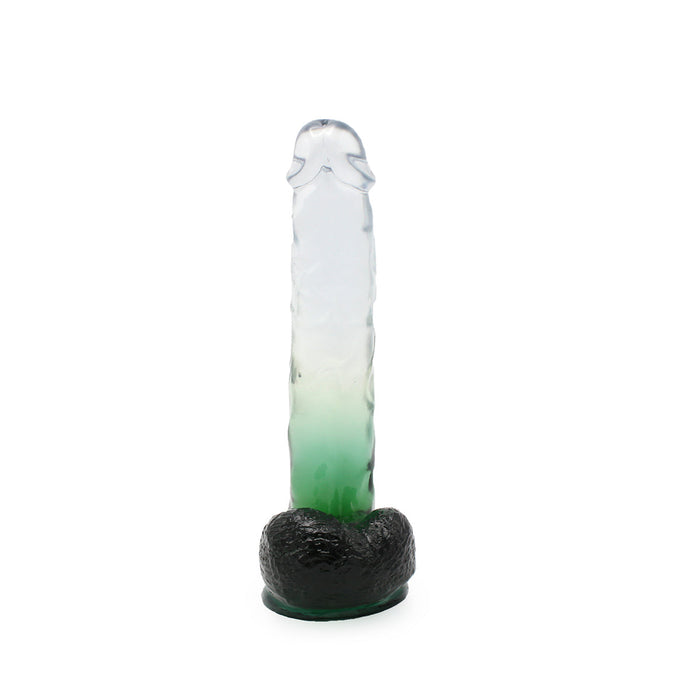 Kiotos Cox Color - Gekleurde Dildo 06 - 22,5 x 4,2 cm - Transparant/Groen-Laced-up.nl