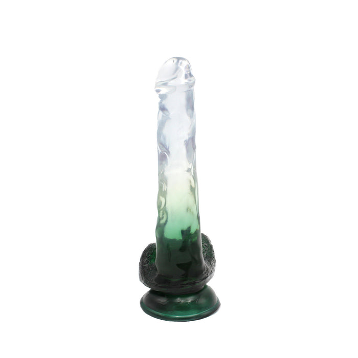 Kiotos Cox Color - Gekleurde Dildo 06 - 22,5 x 4,2 cm - Transparant/Groen-Laced-up.nl