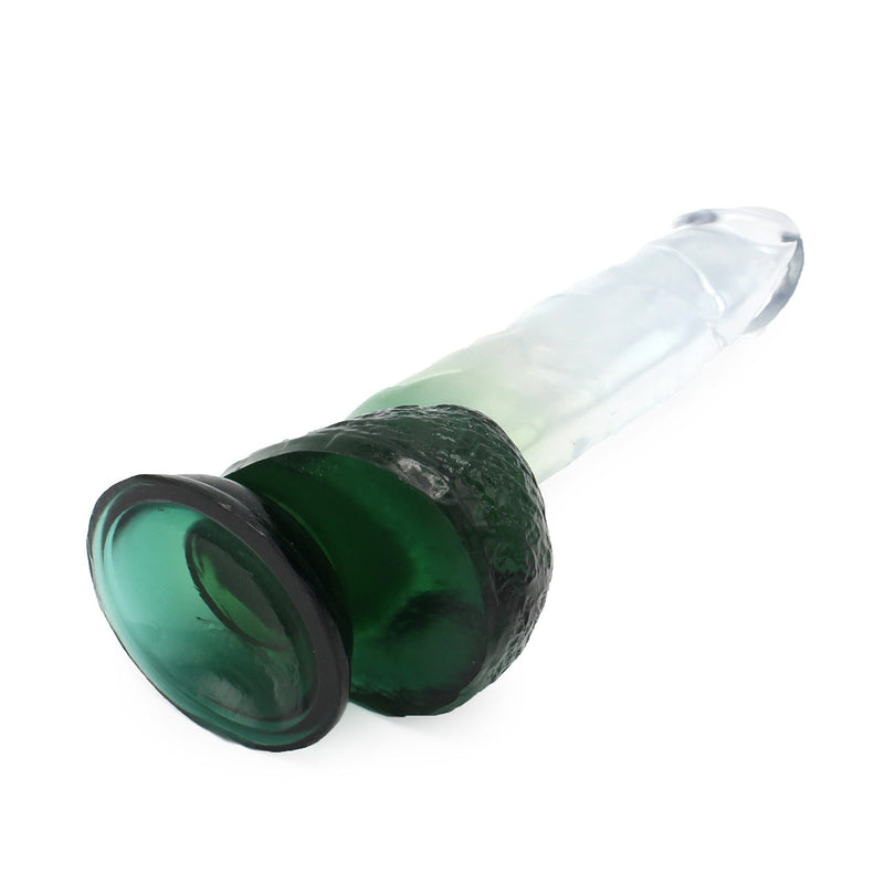Kiotos Cox Color - Gekleurde Dildo 06 - 22,5 x 4,2 cm - Transparant/Groen-Laced-up.nl