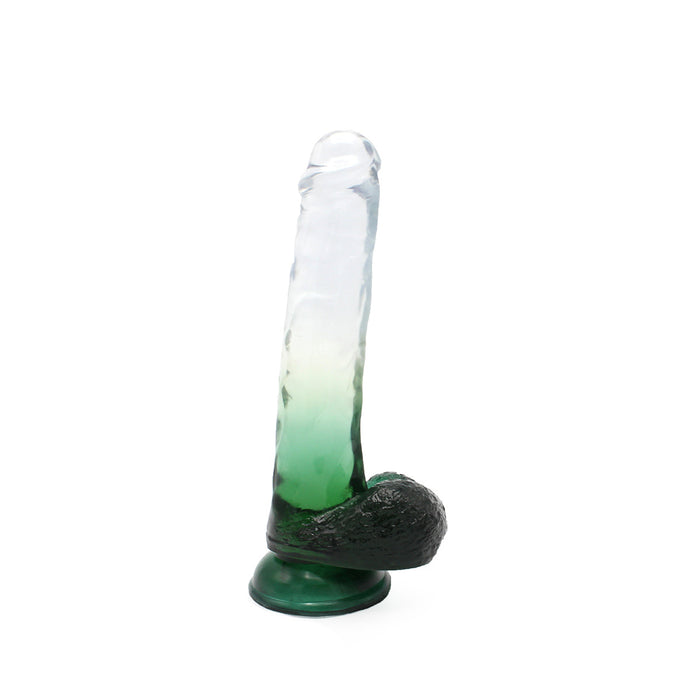 Kiotos Cox Color - Gekleurde Dildo 06 - 22,5 x 4,2 cm - Transparant/Groen-Laced-up.nl