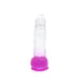 Kiotos Cox Color - Gekleurde Dildo 08 - 18,5 x 4 cm - Transparant/Paars-Laced-up.nl
