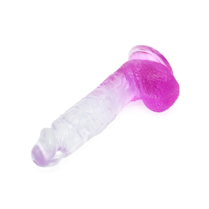 Kiotos Cox Color - Gekleurde Dildo 08 - 18,5 x 4 cm - Transparant/Paars-Laced-up.nl