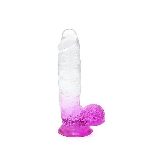 Kiotos Cox Color - Gekleurde Dildo 08 - 18,5 x 4 cm - Transparant/Paars-Laced-up.nl