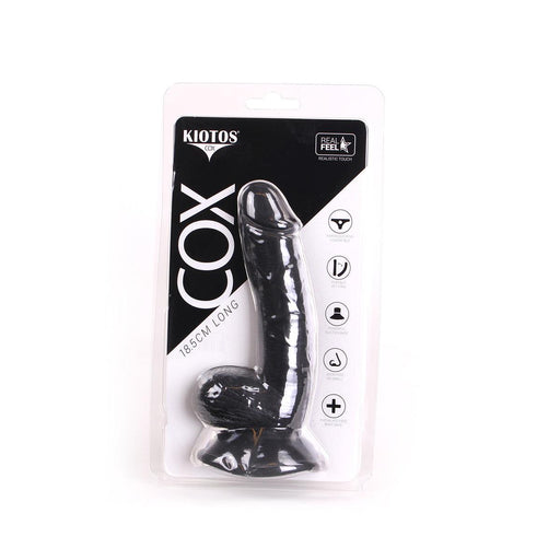 Kiotos Cox - Dildo 18,5 x 3,5 cm - Zwart-Laced-up.nl