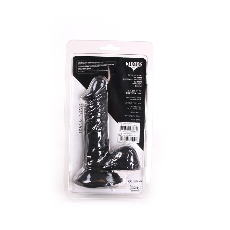 Kiotos Cox - Dildo 18,5 x 4 cm - Zwart-Laced-up.nl