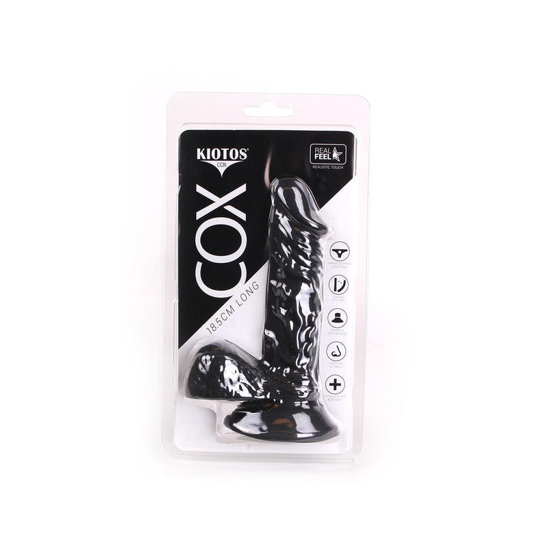 Kiotos Cox - Dildo 18,5 x 4 cm - Zwart-Laced-up.nl