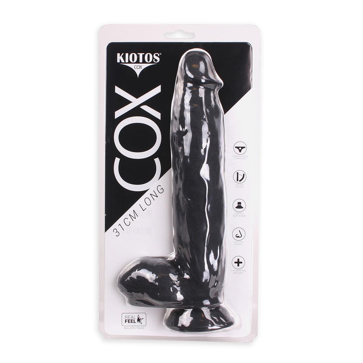 Kiotos Cox - Dildo 31 x 6 cm - Zwart