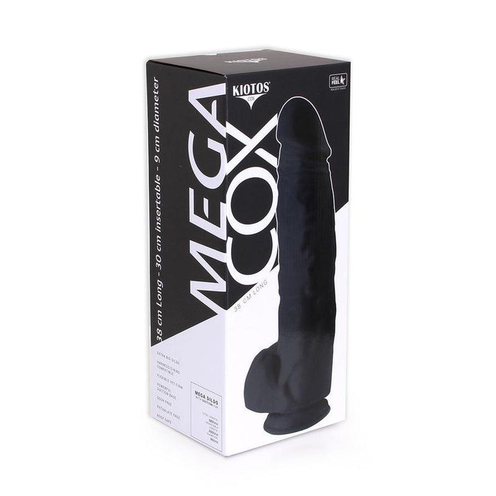 Kiotos Cox - Mega Dildo XXL 38 x 8.5 cm - Zwart-Erotiekvoordeel.nl