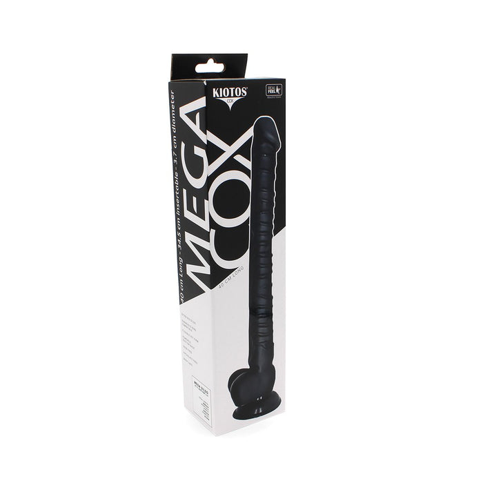 Kiotos Cox - Mega Dildo XXL 40 x 3.7 cm - Zwart-Erotiekvoordeel.nl