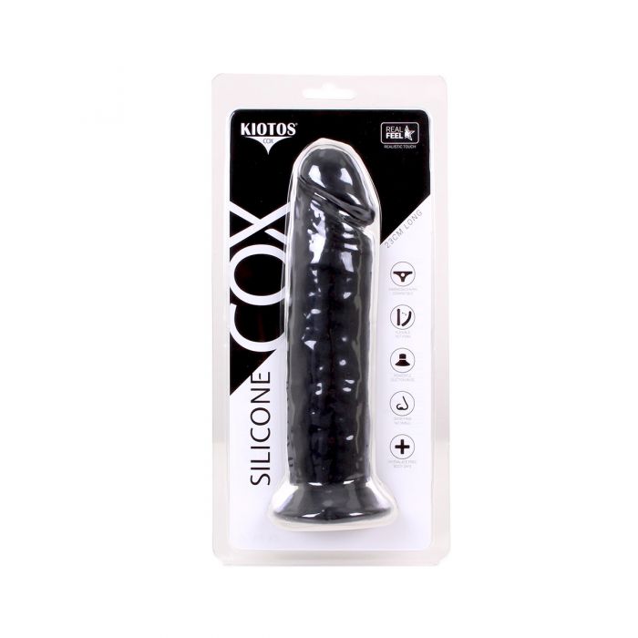 Kiotos Cox - Siliconen Dildo Met Zuignap 23 x 5 cm - Zwart