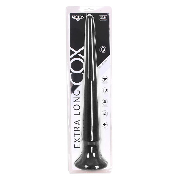 Kiotos Cox - XXL dildo Van 50 cm lang Met Diameter Van 23 mm > 56 mm - Zwart