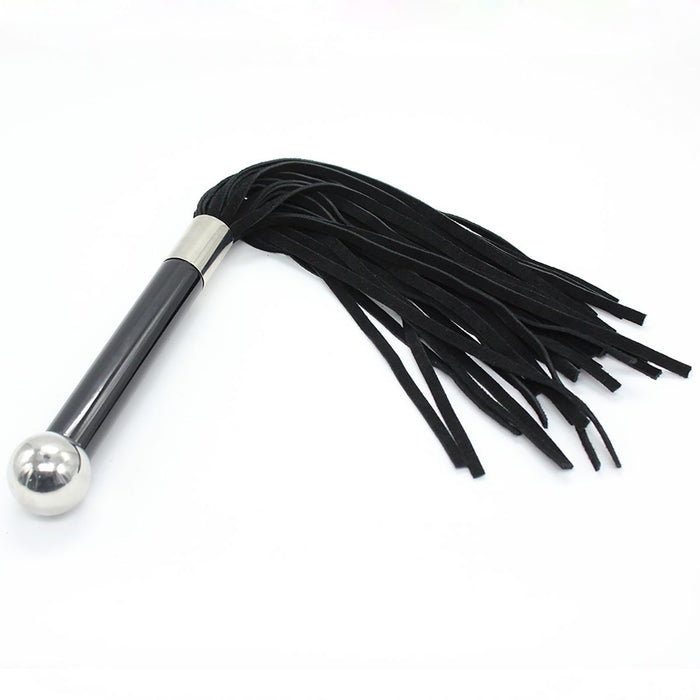 Kiotos Leather - Flogger Met Acryl Handvat - Zwart-Laced-up.nl
