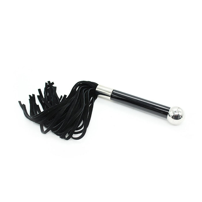 Kiotos Leather - Flogger Met Acryl Handvat - Zwart-Laced-up.nl