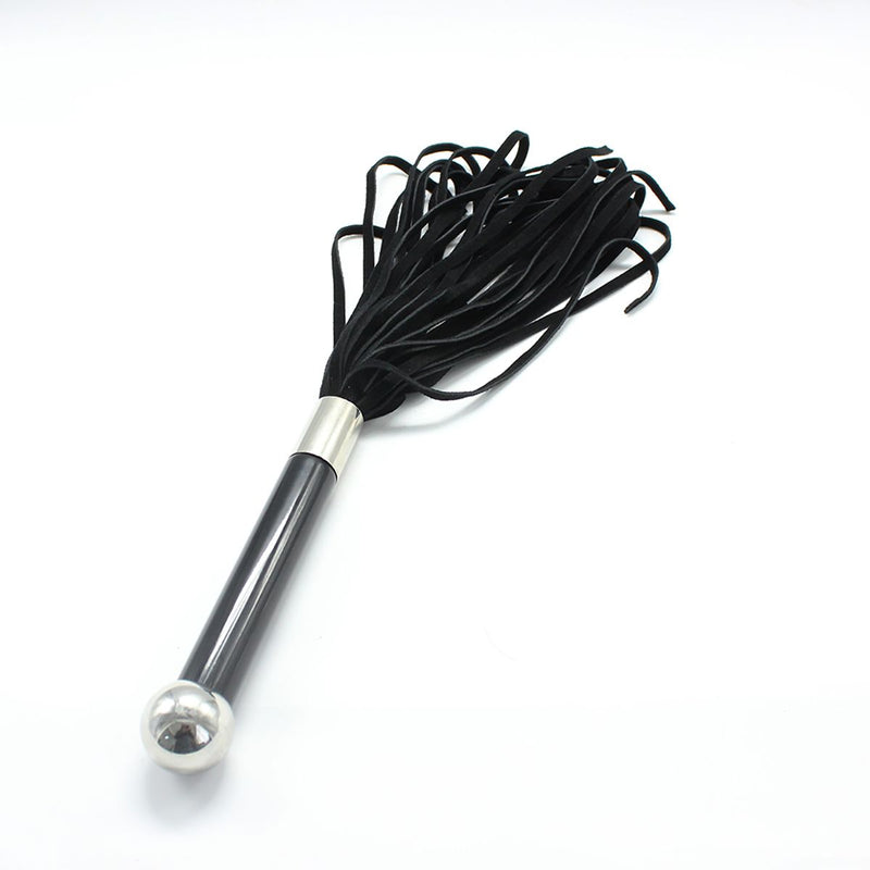 Kiotos Leather - Flogger Met Acryl Handvat - Zwart-Laced-up.nl