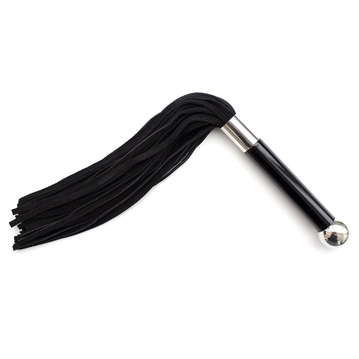 Kiotos Leather - Flogger Met Acryl Handvat - Zwart-Laced-up.nl