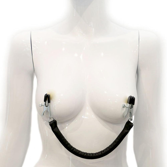 Kiotos Leather - Tepelklemmen Met Leren Gewicht Strong Feeling-Laced-up.nl