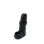 Kiotos Monstar 05 - Penis Sleeve - Penisverlenging - Met Ball Stretcher Opening - Diameter Ø 50 mm - Siliconen - Zwart-Laced-up.nl