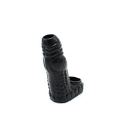 Kiotos Monstar 05 - Penis Sleeve - Penisverlenging - Met Ball Stretcher Opening - Diameter Ø 50 mm - Siliconen - Zwart-Laced-up.nl