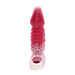 Kiotos Monstar 10 - Penis Sleeve - Penisverlenging - Met Ball Stretcher Opening - Inbreng Lengte 180 mm - Siliconen - Roze Wit-Erotiekvoordeel.nl