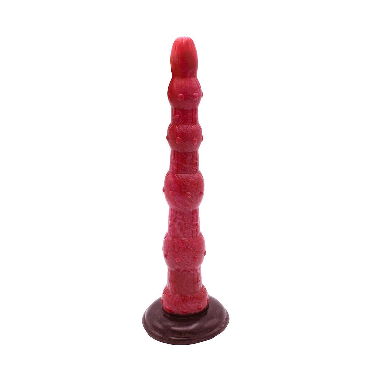 Kiotos Monstar - Anaal Dildo Beast No. 45 - 37.5 x 5.7 cm - Roze/Rood/Zwart-Erotiekvoordeel.nl